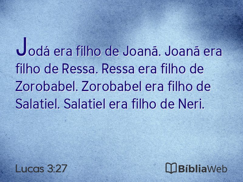 Lucas 3:27 em imagem para compartilhar