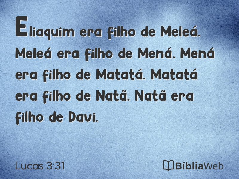 Lucas 3:31 em imagem para compartilhar