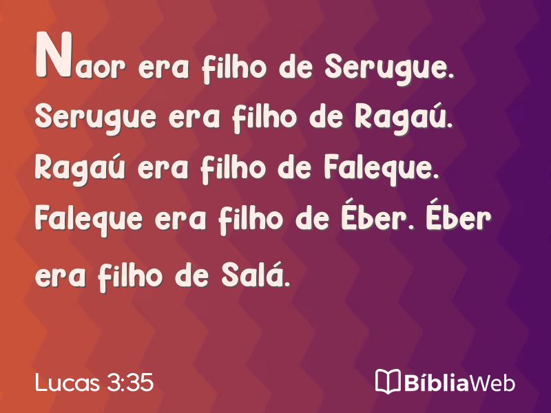Lucas 3:35 em imagem para compartilhar