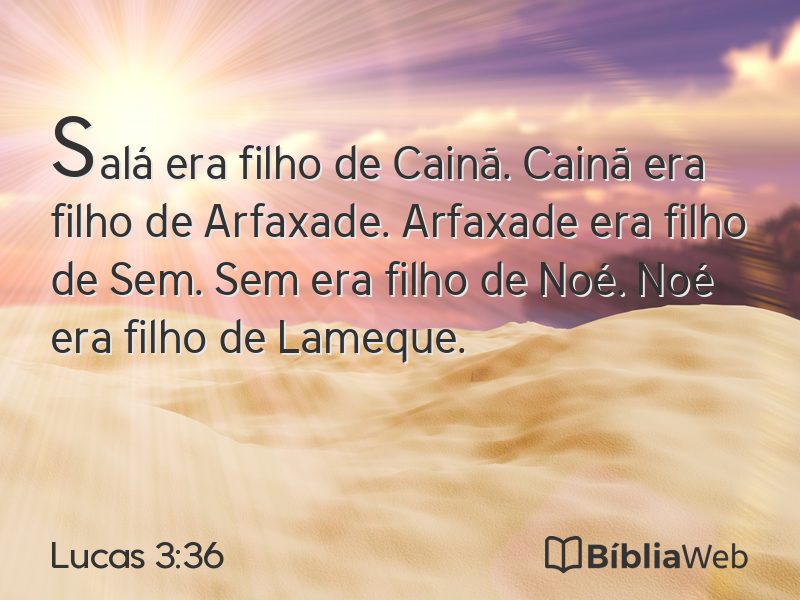 Lucas 3:36 em imagem para compartilhar