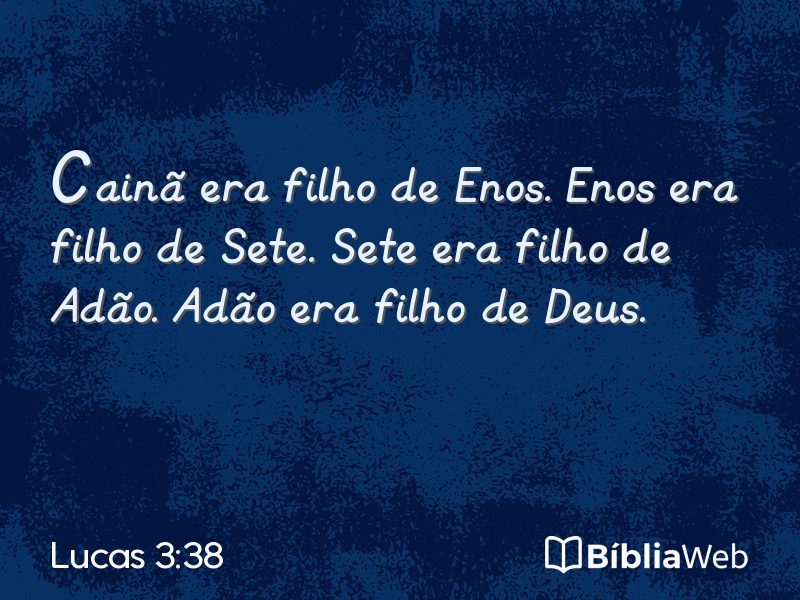 Lucas 3:38 em imagem para compartilhar