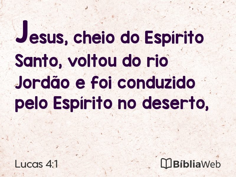 Lucas 4:1 em imagem para compartilhar
