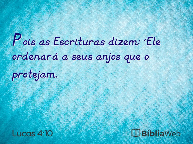 Lucas 4:10 em imagem para compartilhar