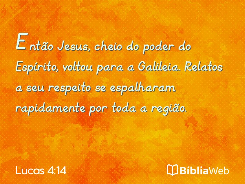 Lucas 4:14 em imagem para compartilhar
