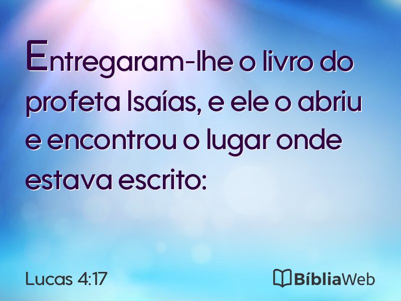 Lucas 4:17 em imagem para compartilhar