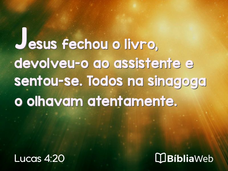 Lucas 4:20 em imagem para compartilhar