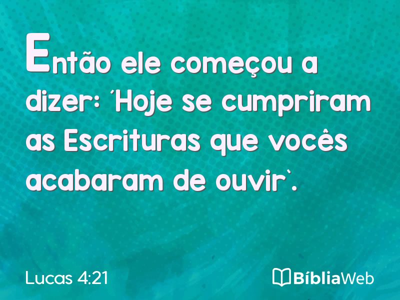 Lucas 4:21 em imagem para compartilhar