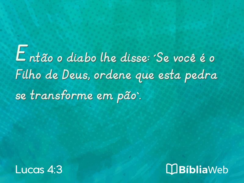 Lucas 4:3 em imagem para compartilhar
