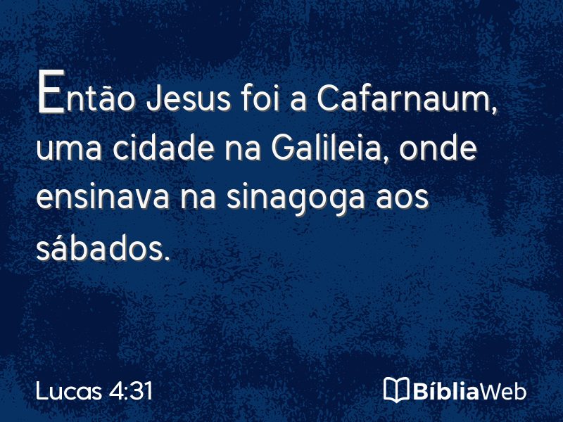 Lucas 4:31 em imagem para compartilhar