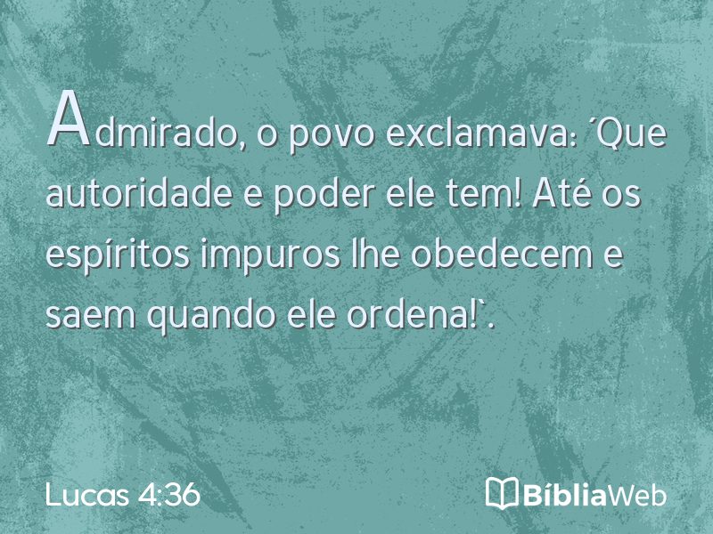 Lucas 4:36 em imagem para compartilhar
