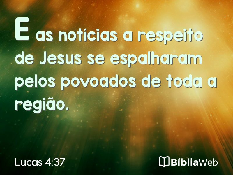 Lucas 4:37 em imagem para compartilhar