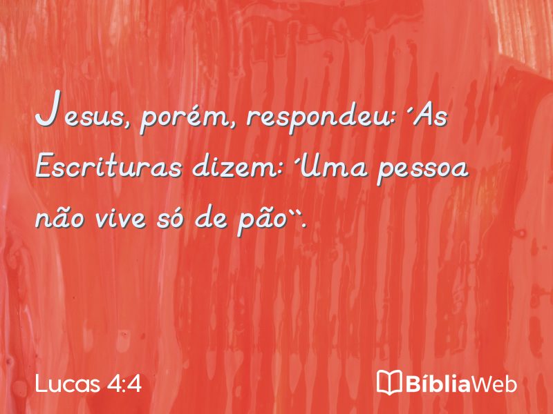 Lucas 4:4 em imagem para compartilhar