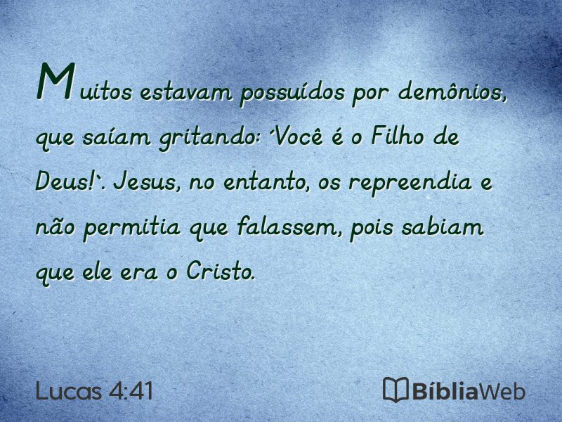 Lucas 4:41 em imagem para compartilhar