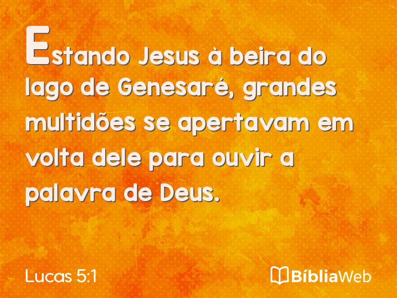 Lucas 5:1 em imagem para compartilhar