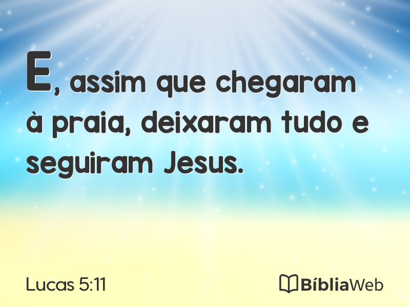 Lucas 5:11 em imagem para compartilhar