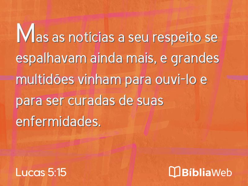 Lucas 5:15 em imagem para compartilhar