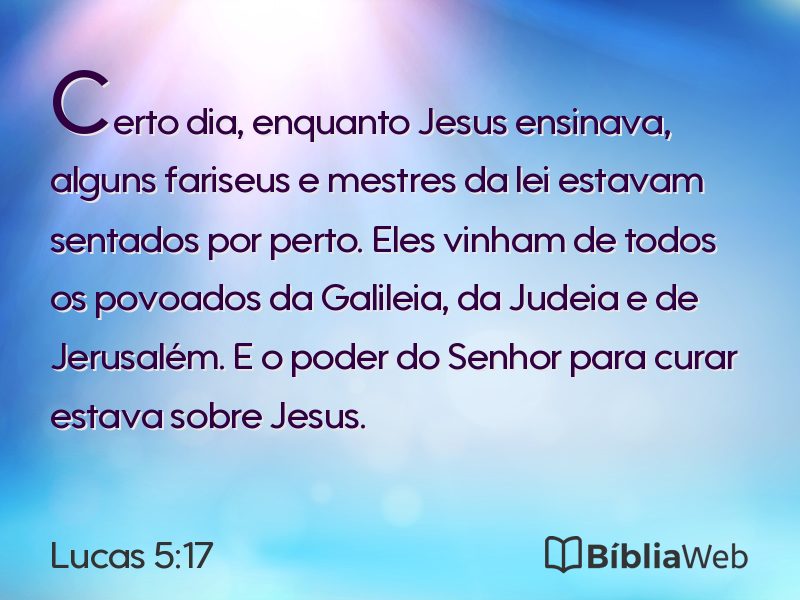 Lucas 5:17 em imagem para compartilhar