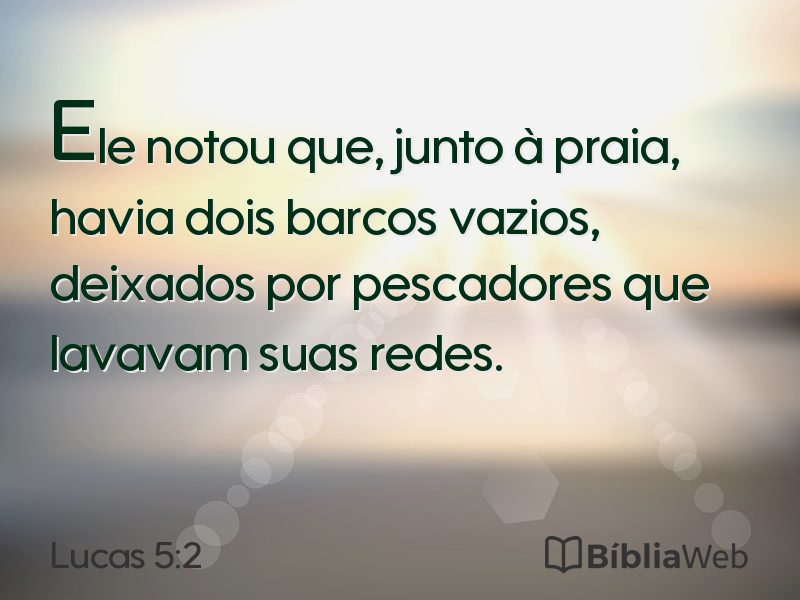 Lucas 5:2 em imagem para compartilhar