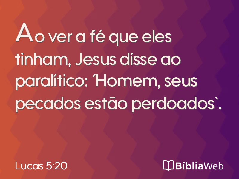 Lucas 5:20 em imagem para compartilhar