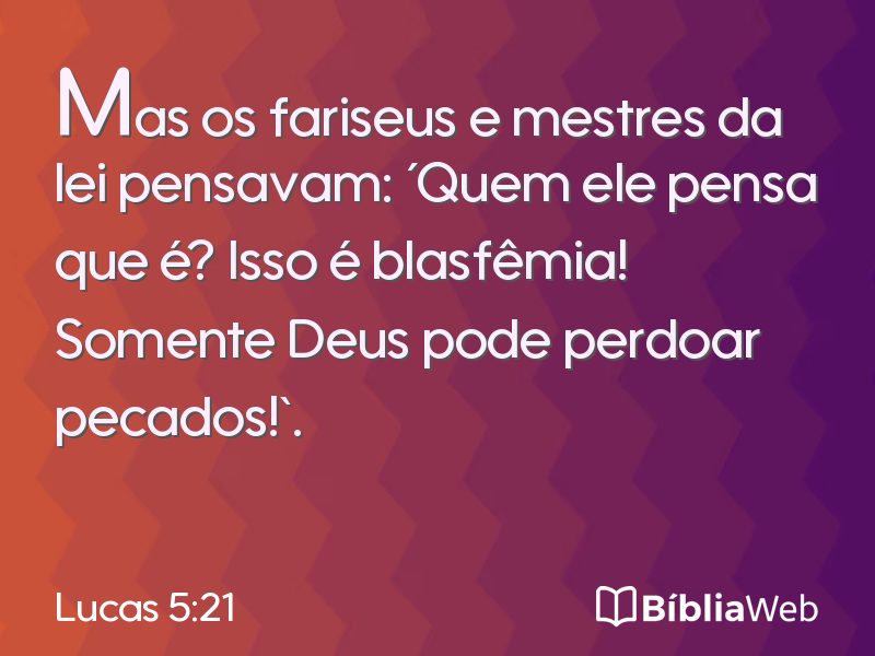 Lucas 5:21 em imagem para compartilhar