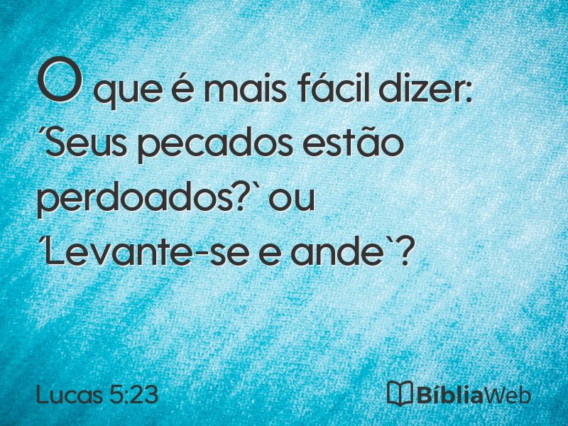Lucas 5:23 em imagem para compartilhar
