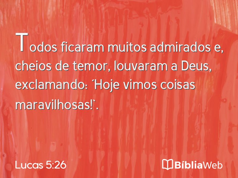 Lucas 5:26 em imagem para compartilhar