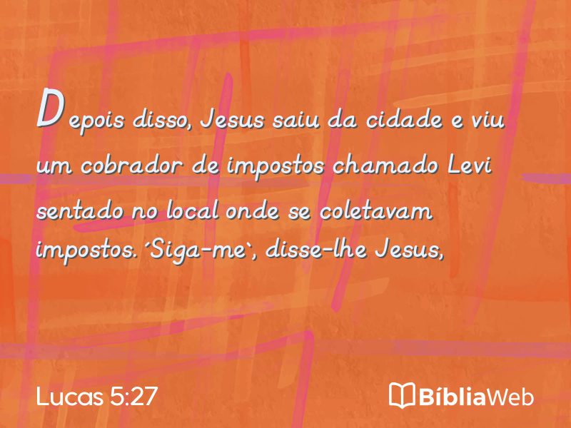Lucas 5:27 em imagem para compartilhar