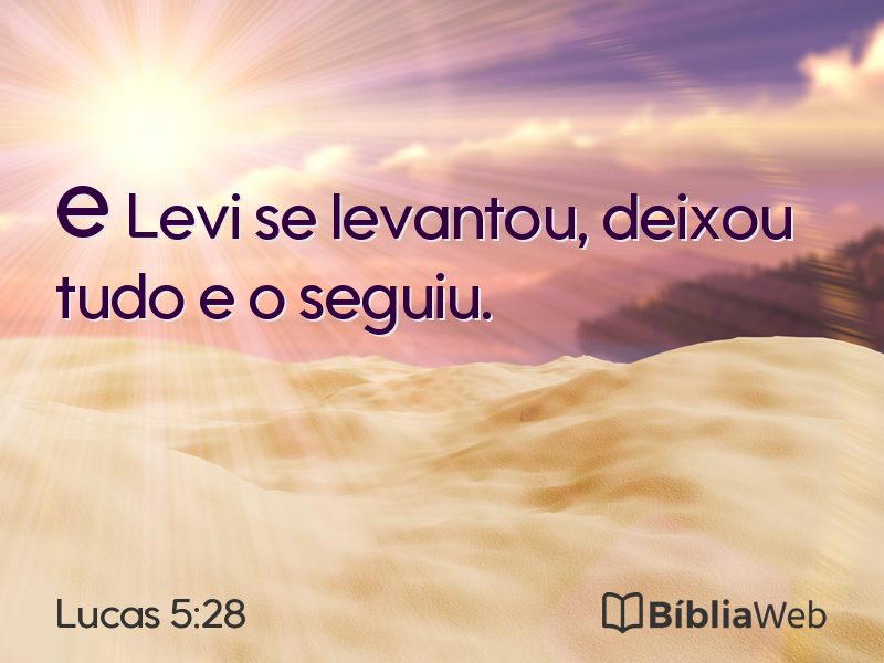 Lucas 5:28 em imagem para compartilhar
