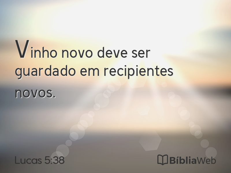 Lucas 5:38 em imagem para compartilhar