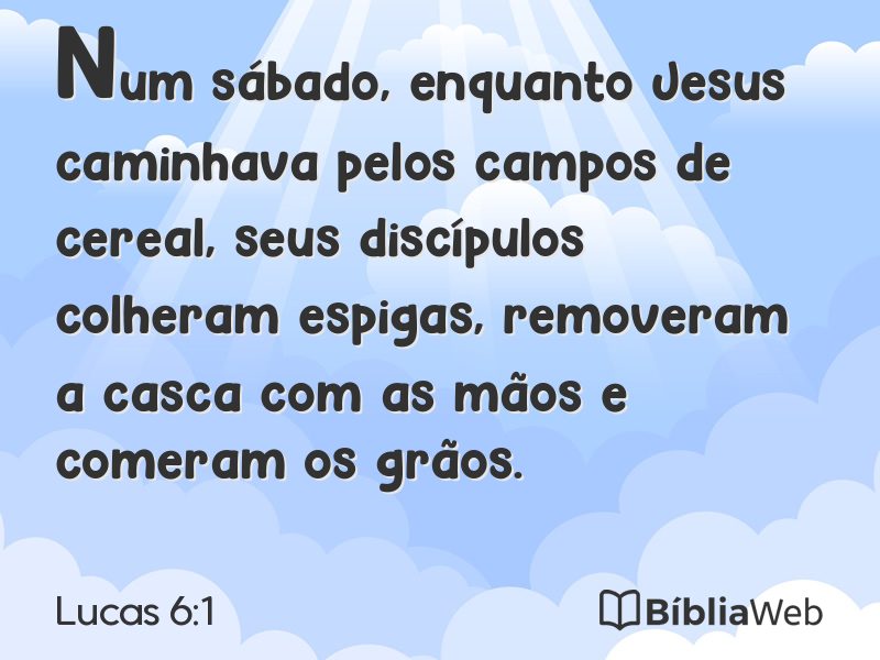 Lucas 6:1 em imagem para compartilhar