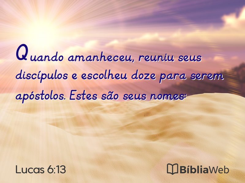 Lucas 6:13 em imagem para compartilhar