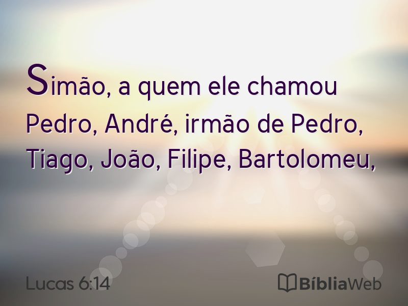 Lucas 6:14 em imagem para compartilhar