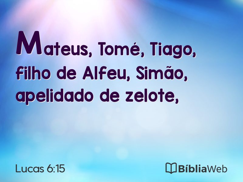 Lucas 6:15 em imagem para compartilhar
