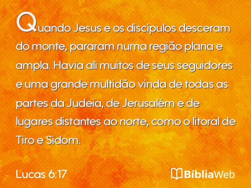 Lucas 6:17 em imagem para compartilhar