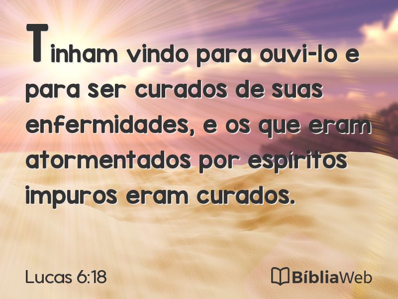 Lucas 6:18 em imagem para compartilhar