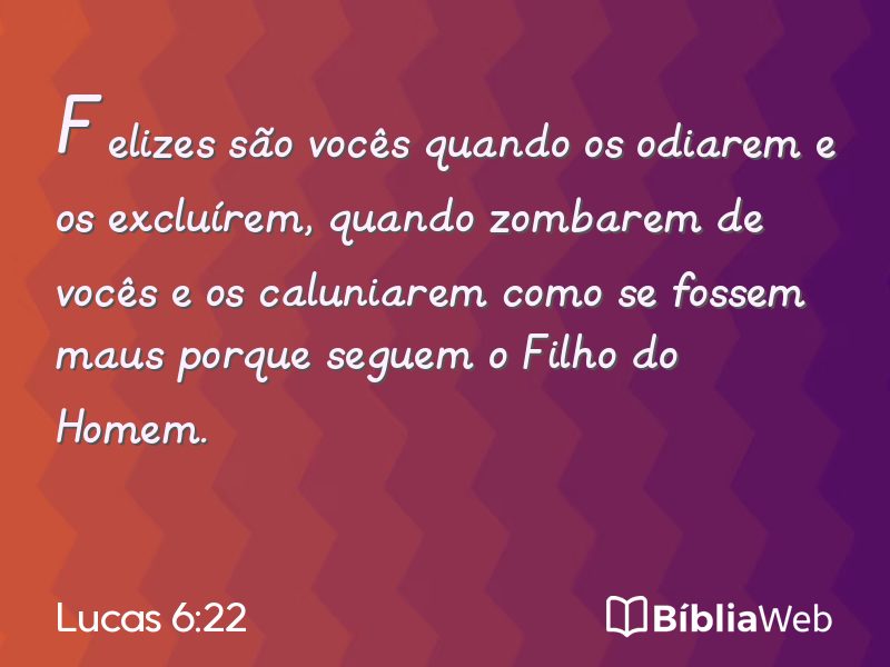 Lucas 6:22 em imagem para compartilhar