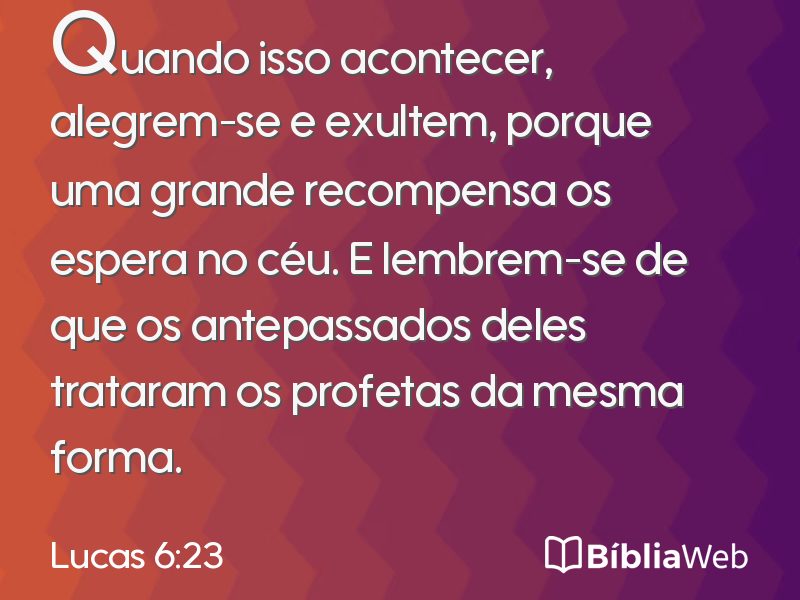 Lucas 6:23 em imagem para compartilhar