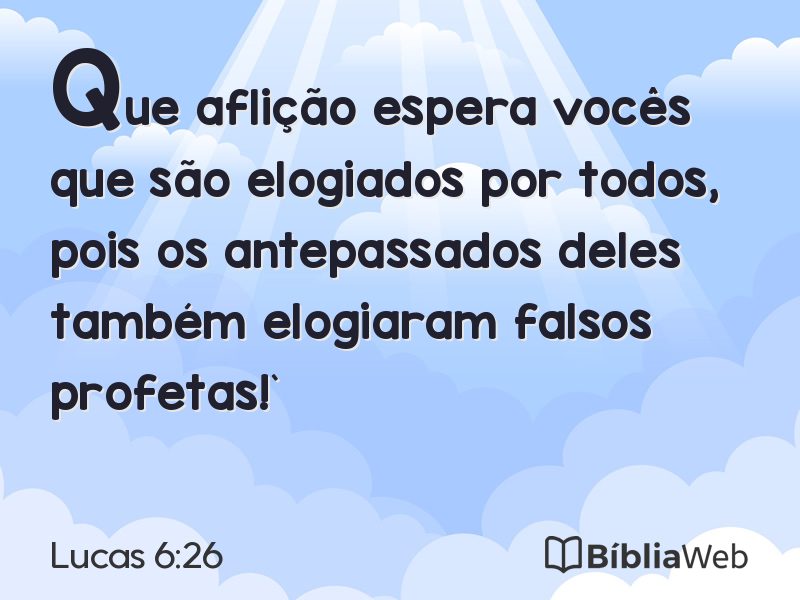 Lucas 6:26 em imagem para compartilhar