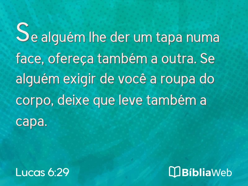 Lucas 6:29 em imagem para compartilhar