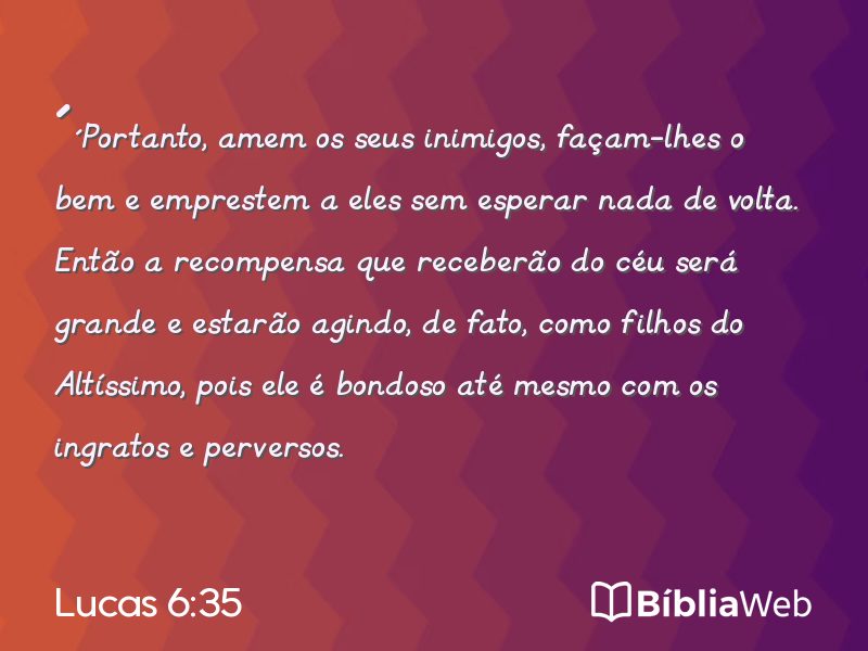 Lucas 6:35 em imagem para compartilhar