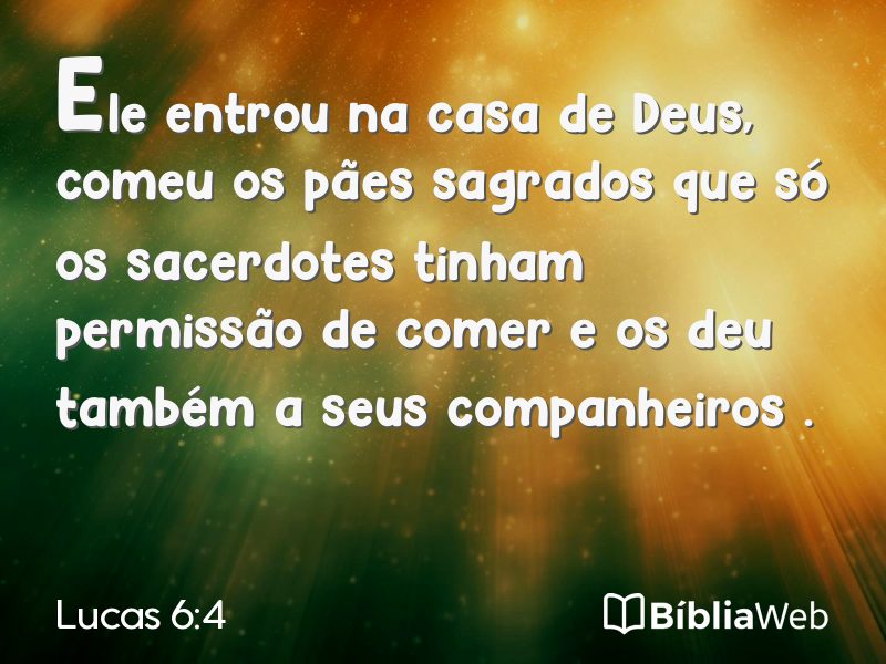 Lucas 6:4 em imagem para compartilhar