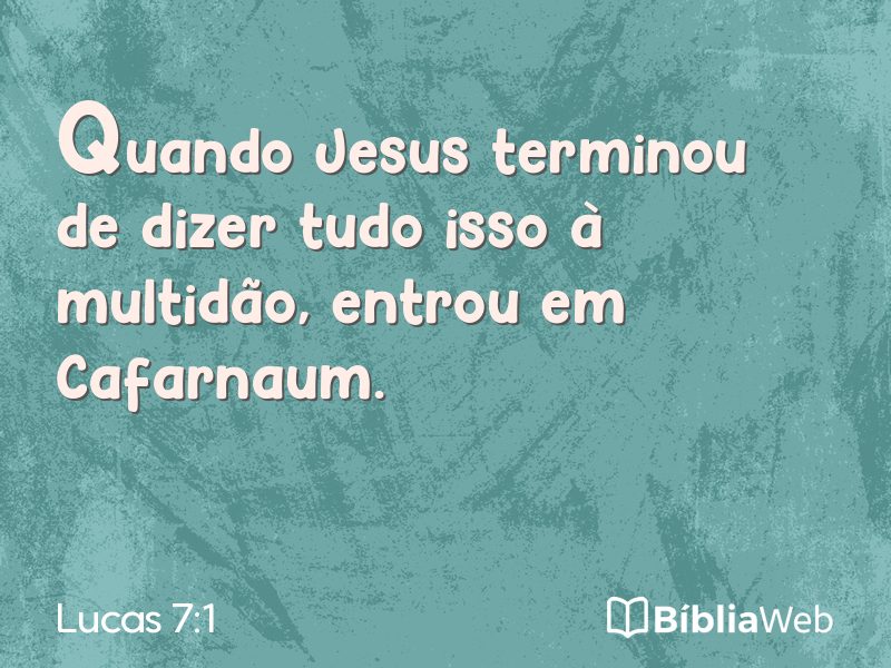 Lucas 7:1 em imagem para compartilhar