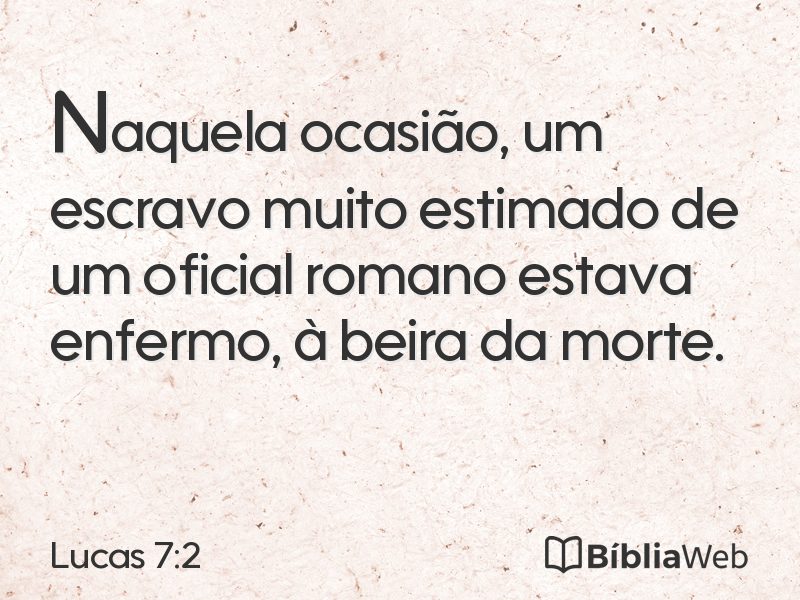 Lucas 7:2 em imagem para compartilhar