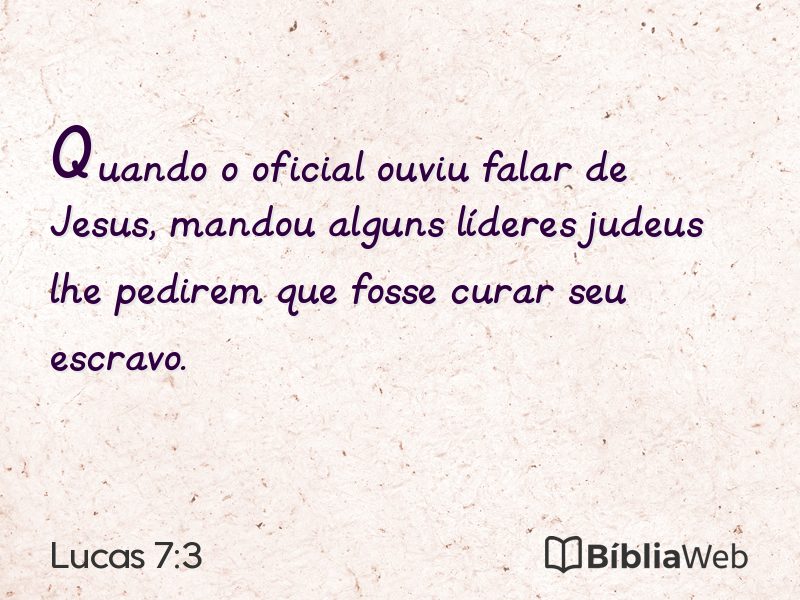 Lucas 7:3 em imagem para compartilhar