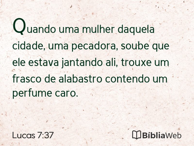 Lucas 7:37 em imagem para compartilhar