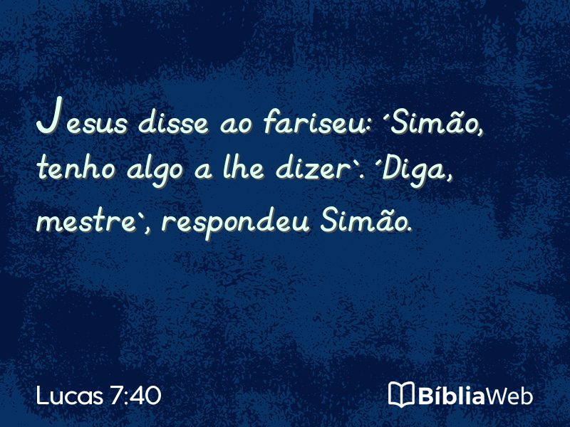 Lucas 7:40 em imagem para compartilhar