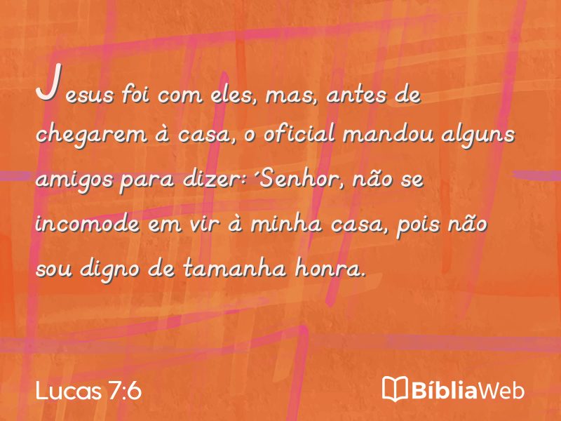 Lucas 7:6 em imagem para compartilhar