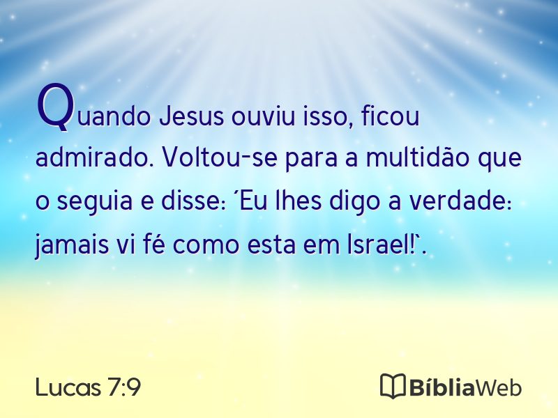 Lucas 7:9 em imagem para compartilhar