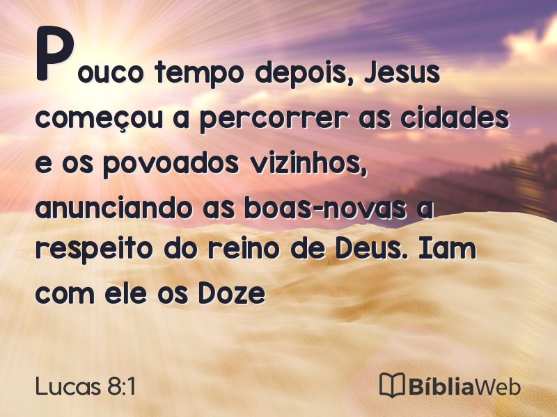 Lucas 8:1 em imagem para compartilhar