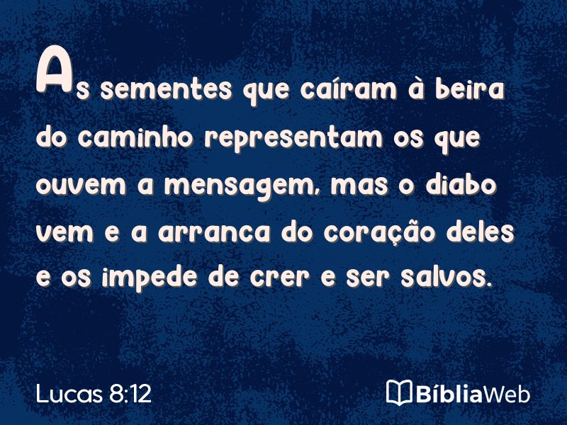 Lucas 8:12 em imagem para compartilhar